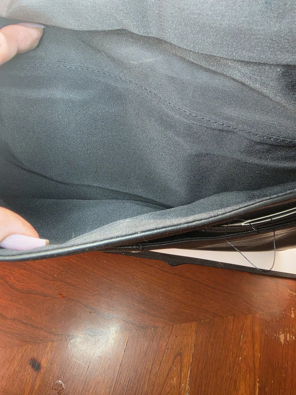 Bellino Black Fold Out Multipurpose Italian Leather Desk Document Padfolio